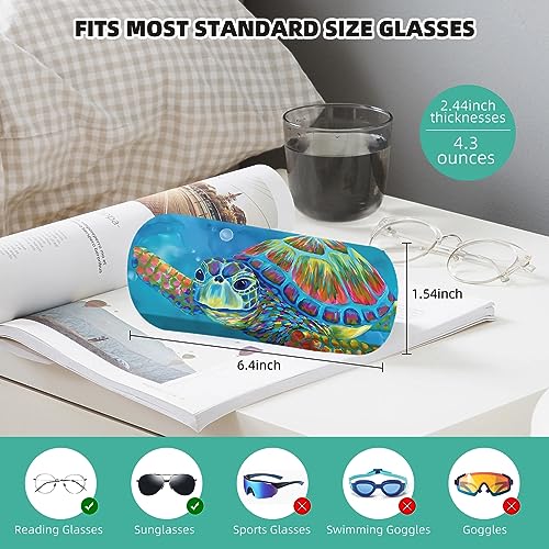 Image of Hard Shell Eyeglasses Case, Travel Portable Protective Glasses Cover Box for Men and Women with Cleaning Cloth