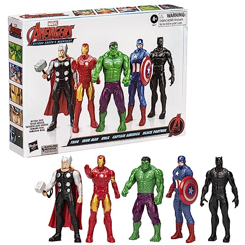 Image of Marvel Avengers Beyond Earth's Mightiest Multipack, Set of 6 Inch Action Figures and Accessories, Marvel Toys for Kids Ages 4 and Up