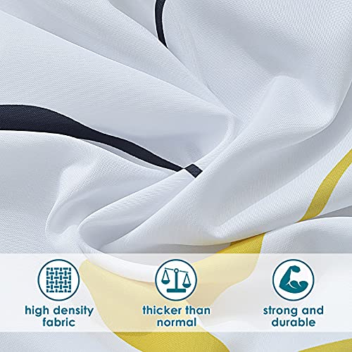 Lanmeng Floral Fabric Shower Curtain For Bathroom, Camouflage Style Black Gray Yellow Bluish Grey White, Comes With 12 Hooks, Standard (72-By-72 Inch) #TOP3