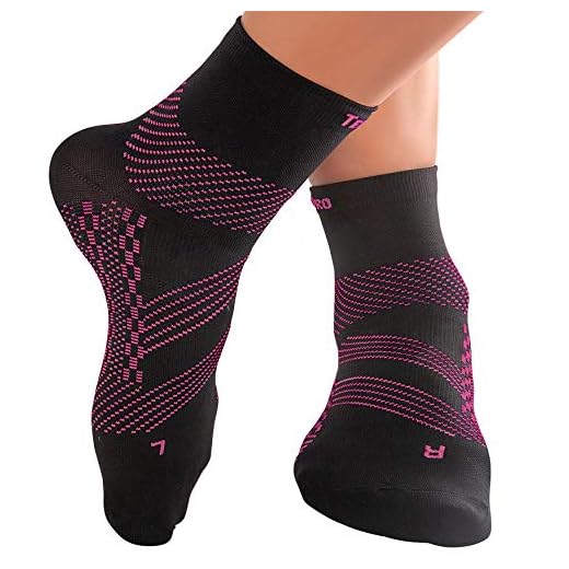 TechWare Pro Ankle Brace Compression Socks - Plantar Fasciitis Sock with Arch Support for Achilles Tendonitis & Heel Pain Relief. Men & Women 1 Pair
