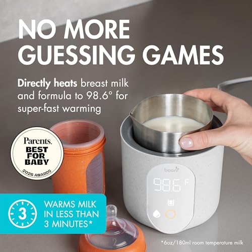 Image of Boon Tempro Direct Heat Breastmilk Warmer - Quick Liquid Warmer with Real Time Temp Reading - Breastfeeding Essentials