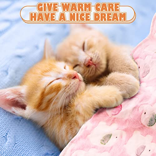 Chumia 18 Pcs Fleece Puppy Blanket Bulk, Soft Warm Pet Blanket with Paw Bone Star Elephant Dot Heart Printed Fluffy Throw Bed Mat for Small Medium Dog Cat Kitten Animals(23 x 16 Inch, Sweet) - Image 6