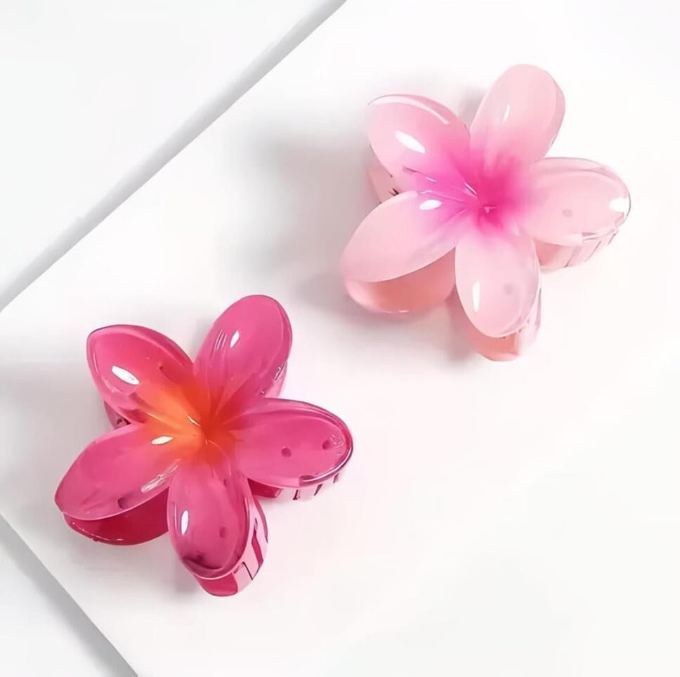 Elecsera Beauty Flower Shaped Grip Non-Slip Hair Clutcher for Girls Pack of 2 Hair Claws(002)-image-6