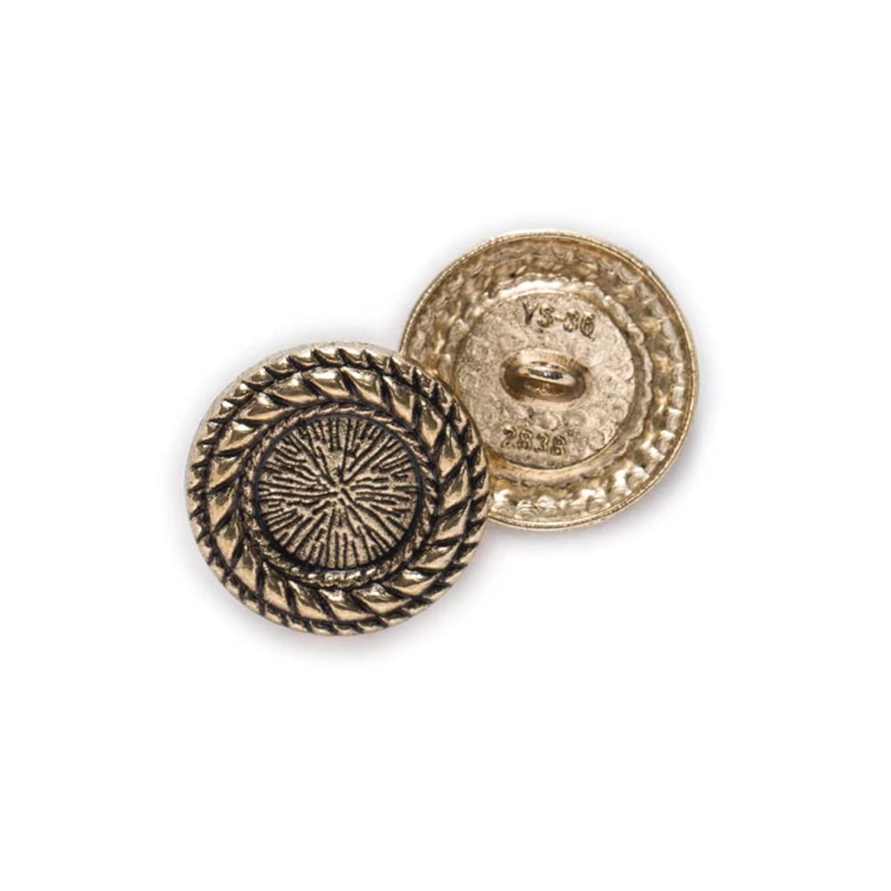 5pcs Vintage Round Shank Retro Metal Pattern Button Sewing Clothing Handmade Crafts Accessories Decoration