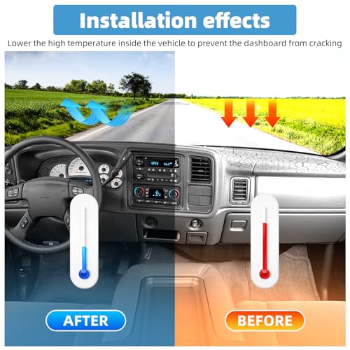 Image of Dash Cover Mat for Chevy Chevrolet Silverado /GMC Sierra 1500 2500 3500 HD 1999-2006 Non-Slip Dashboard Cover Mat for GMC Yukon /Yukon XL /Chevy Suburban Tahoe Avalanche 2000-2006 Protector Accessories