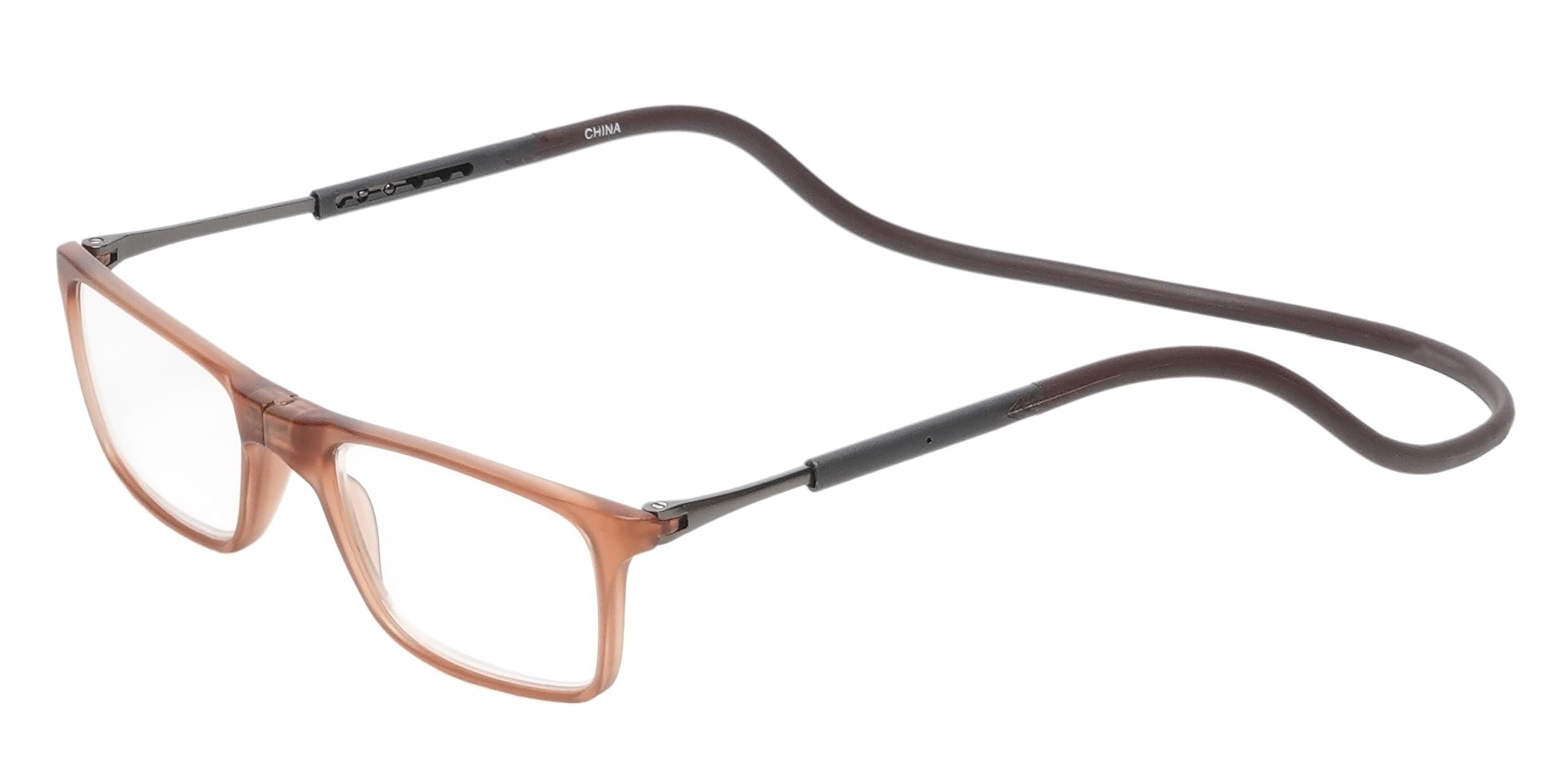 Calabria SP02 Snap Magnetic Reading Glasses Men Women Front Connect Adjustable Temples Eyeglass Around Neck Hanging Readers