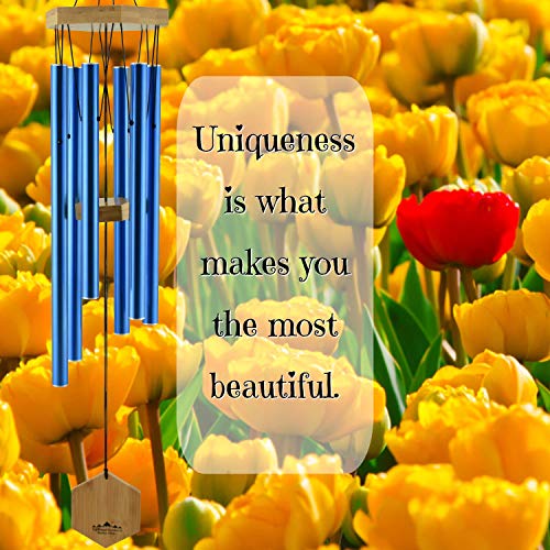 Wind Chimes for People Who Like Their Neighbors, Give a Thoughtful Memorial Gift or Love it as Your own Unique Outdoor Windchime, Made of Aluminum/Bamboo, a Beautiful Deep Tone Chime - Thumbnail 2