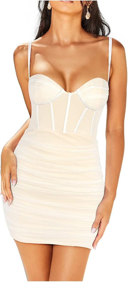 backless ruched dress