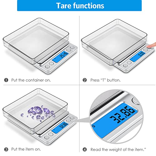 Feinwaage 0,01 g Brifit Digitalwaage bis 500 g Taschenwaage