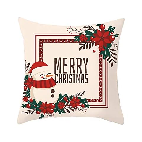 Homxi Taie d'Oreiller Bonhomme de Neige Cover
