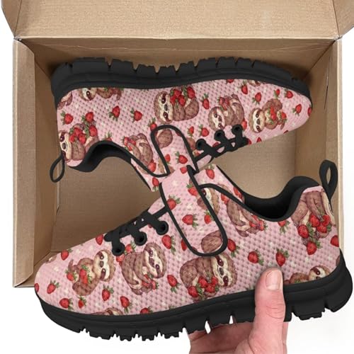 Kids Sneakers Running Tennis Athletic Shoes for Boys&Girls (Little Kid/Big Kid) Sloth Strawberry Pattern2