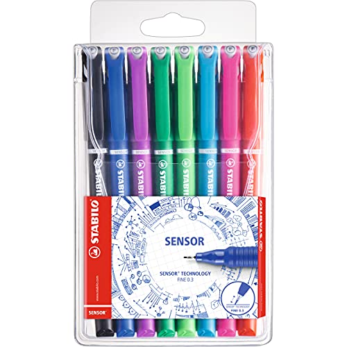 STABILO Sensor Fineliner Wallet, 8-Color, Multicolor
