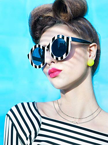 BBTO 9 Pieces Women Girls Sliver Layered Chain Choker Necklace Layered Pendant Choker Jewelry Set 5