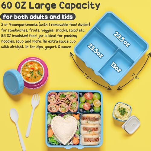 Fimibuke MSFH-001 Bento Box For Kids Adult, Bpa Free & Leakproof Toddler Lunch Box thumb #5