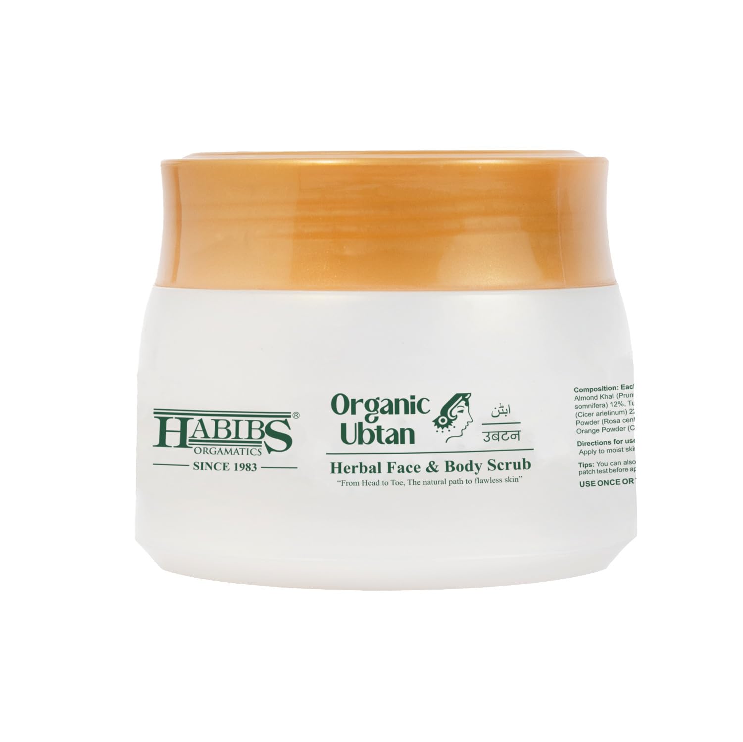 HABIBS COSMETICS Natural Ubtan Scrub For Face & Body Wash l Haldi for Glowing Skin l Dead Skin Remover Scrub | Skin Brightening Lightening For Men & Women-image-27