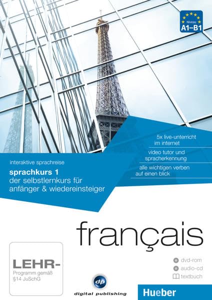 interaktive sprachreise sprachkurs 1 français: der selbstlernkurs für anfänger & wiedereinsteiger / Paket: 1 DVD-ROM + 1 Audio-CD + 1 Textbuch (Interaktive Sprachreise digital publishing)