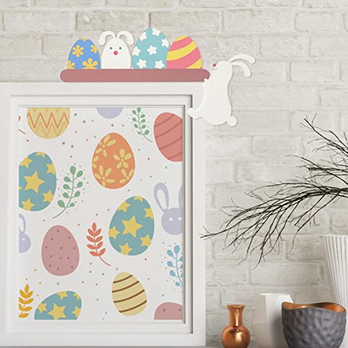Sinal de porta de Páscoa,Coelhinho da Páscoa molduras decoração - Moldura de coelhinho para porta de