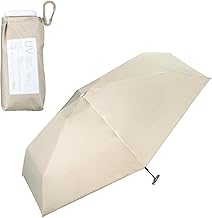 2025 Wpc. Umbrella【Ultra-Lightweight Compact】Light Blocking Aerial Tiny Beige ≪100% Light Blocking Rate/100% UV Cut Rate/UPF50+/Heat Shield/For Both Sunny and Rainy Weather≫ Folding Umbrella