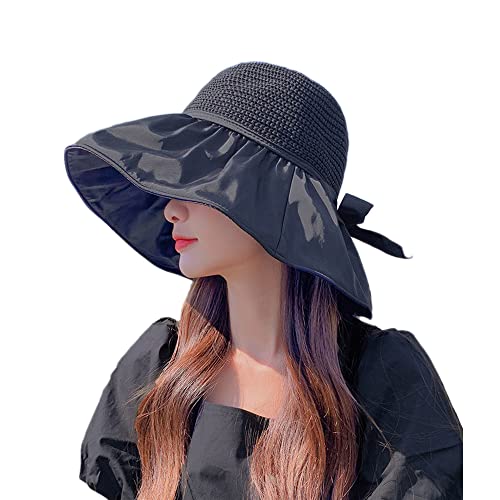 Sombrero tipo bucket para mujer con lazo y protección UV miniatura 1