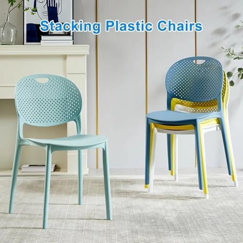 Image of Dream Furnishing - Set of 8 Stackable Dinning Chairs for Home Cafe Office Hotel for Indoor and Outdoor Patio (Orange Set 8)