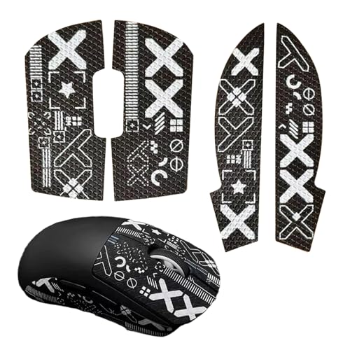 Mouse Grip Tape Set kompatibel mit Logitech G Pro Wireless X Superlight, Anti-Slip Gaming Skins Mouse Ultrathin Schweißabsorbierend rutschfest Selbstklebend 0.5mm Gaming Zubehör Griffband