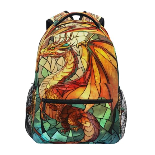 Dragon Abstract Backpack for School Boys Girls Adults Kids Bookbag Laptop Bag 18L