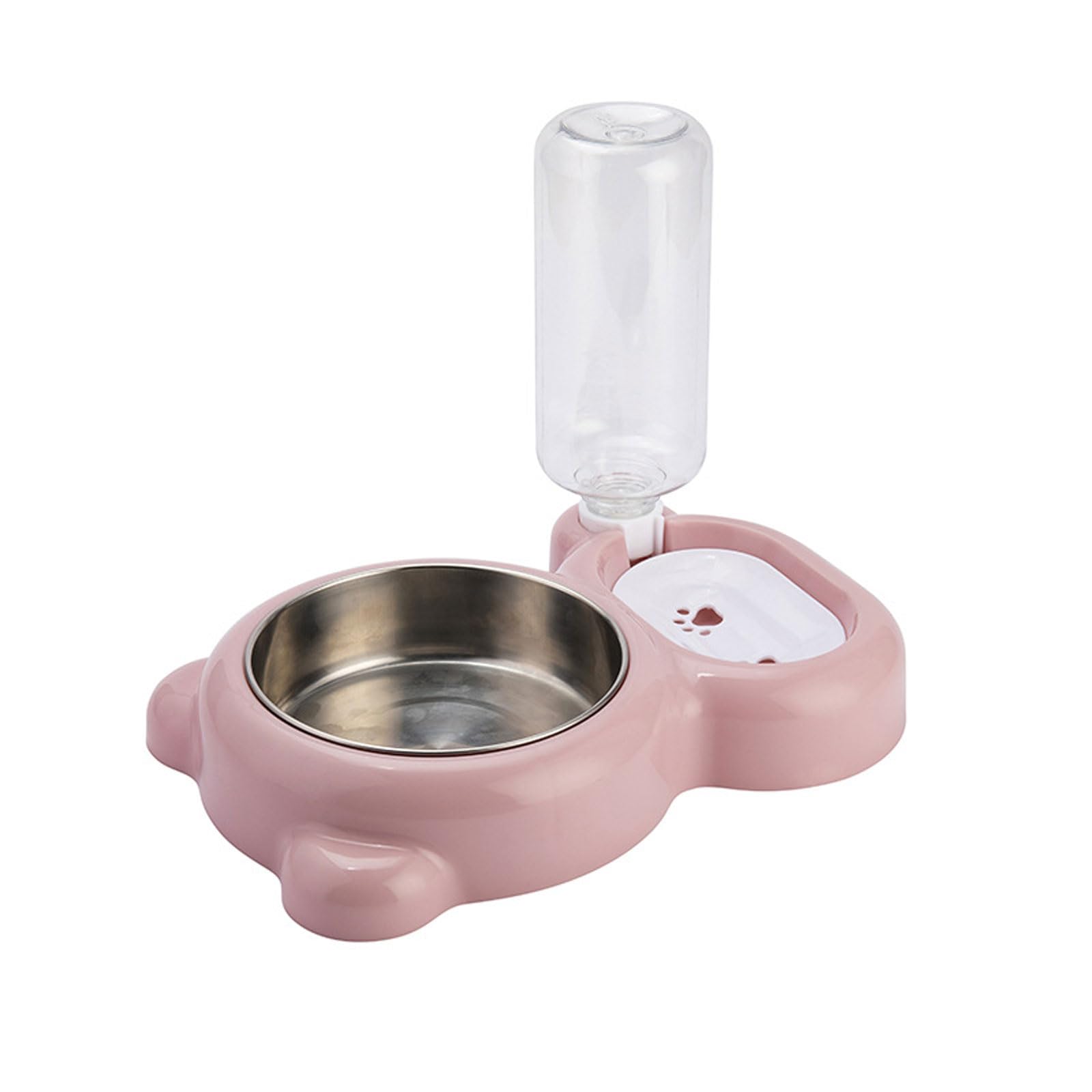 Cuencos for Perros y Gatos, Juego de comederos bebederos Acero Inoxidable for pequeños, Color Rosa