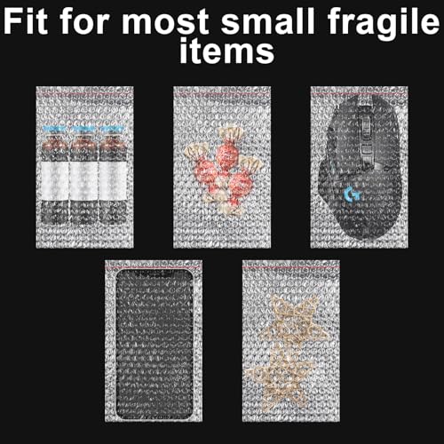 300PCS Bubble Out Bags Pouches, 4"x 6" Self-Seal Bubble Pouches Bags, Clear Double Walled Cushioning Bags Bubble Bags for Small Busines, Packing, Shipping, Mailing and Storage - Image 3