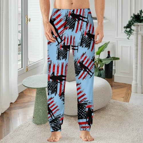 Veterans U.S Flag Salute Men's Pajamas Pants Lightweight Sleep Lounge Pant Pjs Bottoms Casual Sleepwear2