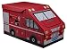 Kids XL Fire Truck Collapsible Toy Storage Organizer by Clever Creations | Toy Box Folding Storage Ottoman for Kids Bedroom | Perfect Size Toy Chest for Books, Kids Toys, Baby Toys, Baby Clothes