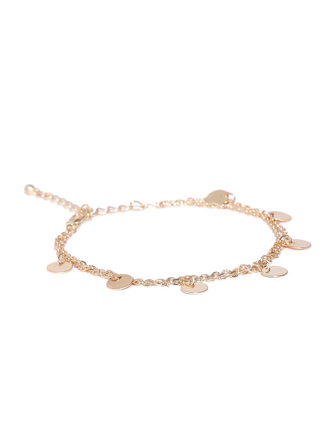 Jewellery Gold Tone Multi Layer Charm Fashion Anklet for Women & Girls (AJD13R1) - Gold -Single Piece-image-20