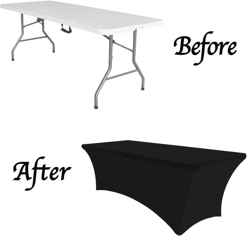 Best Cyber Deals π₯ Eurmax USA 4Ft Rectangular Fitted Spandex Tablecloths Wedding Party Patio Table Covers Event Stretchable Tablecloth (Black) Cheapest π Eurmax USA 4Ft Rectangular Fitted Spandex Tablecloths Wedding Party Patio Table Covers Event Stretchable Tablecloth (Black)