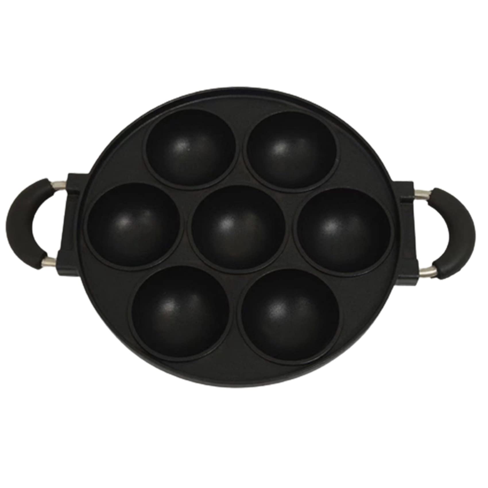 Energetic Padella da un 7 Fori Padella nel Ghisa Padella per Frittata Pentola Antiaderente per Colazione Pentola per Uova Stampo per Torta Pentole