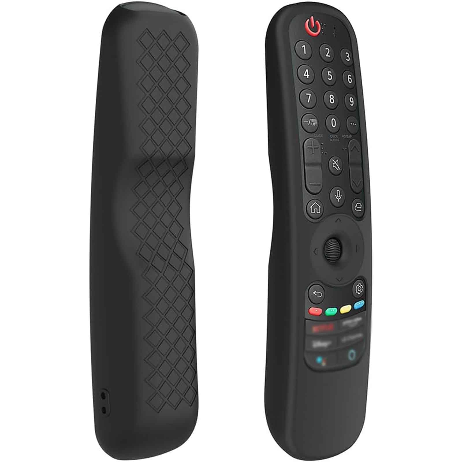 Custodia in Silicone per Telecomando LG AN-MR21GA AN-MR21GC MR22GA MR22GN MR23GA MR24GA, Cover telecomando LG antiurto, lavabile, Cover Telecomando per LG Magic 2021/2022/2023/2024 (Nero)