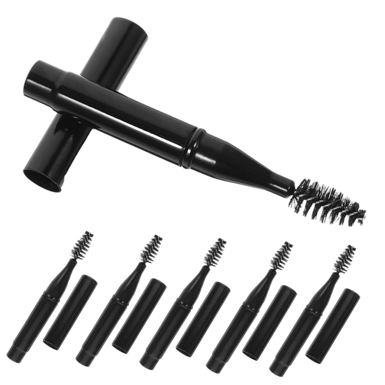 Healeved Stk Spiral-augenbrauenbürste Make-up Pinsel Wimpernbürste Augenbrauenstab Augenbrauenpinsel Brauenbürsten Wimpernstäbe Mascara-zauberstab Kamm Kurzes Spiel Mit Deckel Nylon