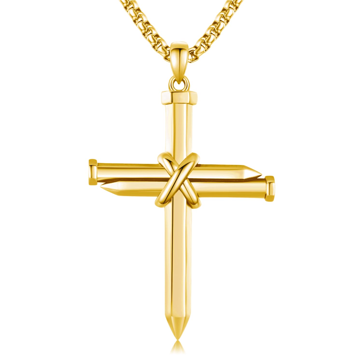 TwoAnts 925 Sterling Silver Religious Cross Pendant Necklace Jewelry Gifts for Men Women