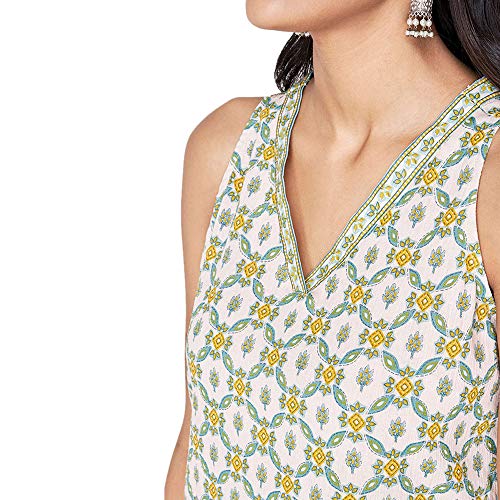 Image of global desi Womens V Neck Printed Kurta