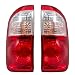 2004-2005-2006 Toyota Tundra 4-Door Double Cab SR5 (Standard Bed CLEAR/RED Lens) Pickup Truck Taillight Taillamp Rear Brake Tail Light Lamp Pair Set Right Passenger AND Left Driver Side (04 05 06)