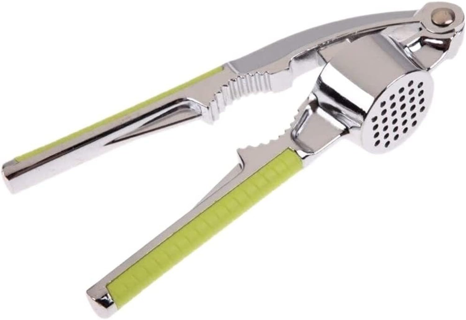 XIUNYIE Garlic Press Crusher Mincer Tool, Easy Squeeze Ginger Garlic Press with Ergonomic Handle, No Mess No Flying Cloves Kitchen Tool for Cooking, a, 15.5 * 3cm
