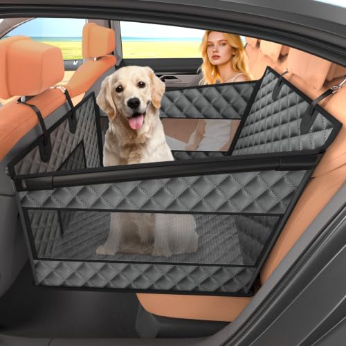 Image of Instraella Dog Car Seat for Large Dogs, Hard Bottom Half Back Seat Extender