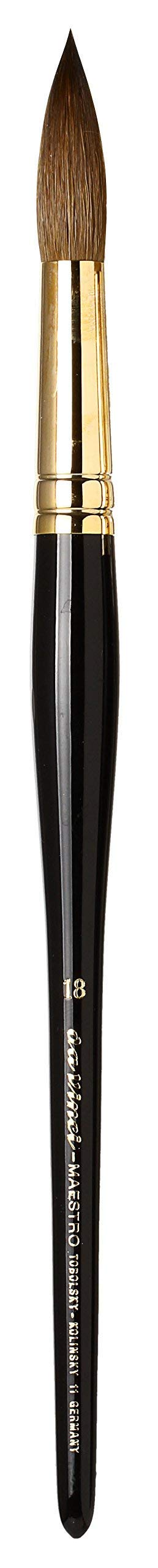 da Vinci Watercolor Series 11 Maestro Paint Brush, Fuller English Round Kolinsky Red Sable, Size 18