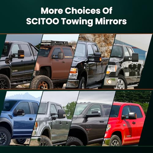 Scitoo 050464-5206-1646298 Towing Mirrors Fit For Chevy For Gmc Pickup Truck 2003-2007 thumb #6