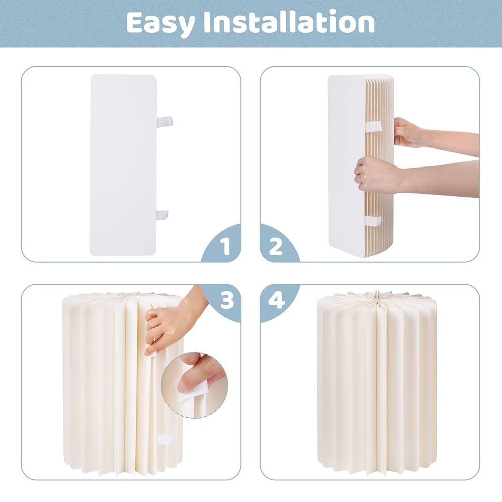 Pedestales Cilíndricos De Papel Plegables | Estructura de panal de alta resistencia | Soporta hasta 165 libras | Plegables para un fácil almacenamiento(Rosso)