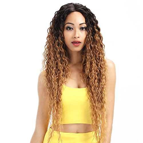 image for Joedir Lace Front Wigs Ombre Blonde 28'' Long Small Curly Wavy Synthet