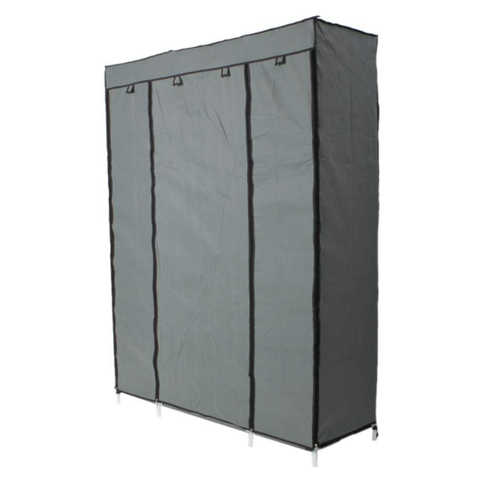 Armario Plegable, Armario para Almacenamiento de Ropa, Armario de Tela no Tejida de Gran Capacidad para Ropa de Dormitorio, Gris (Azul Marino)