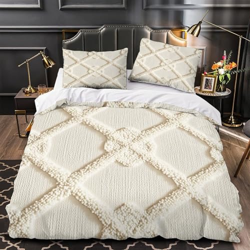 Parure de couette tartan en microfibre durable avec impression 3D haute définition 200x200 - 2