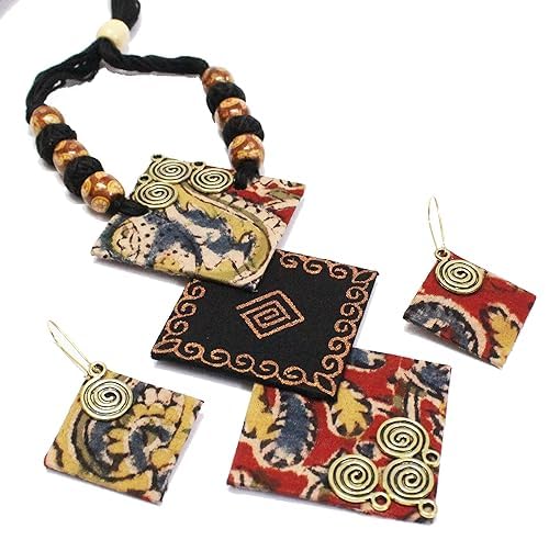 See full amazon price history chart for Le bijouxistic EKAM EK Fabric Necklace Earring Jewellery Set | Kalamkari Design lightweight Necklace Earings for Women Girls | Necklace with Earring Jewellery Set for Anniversary, Marriage Function Le bijouxistic EKAM EK Fabric Necklace Earring Jewellery Set | Kalamkari Design lightweight Necklace Earings for Women Girls | Necklace with Earring Jewellery Set for Anniversary, Marriage Function (B0D7DJYTMK) Amazon Price History, Amazon Price Tracker