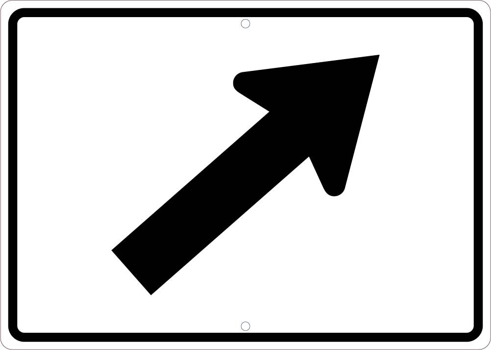 National Marker TM505J Sinal de seta diagonal direita, 38.1 cm X