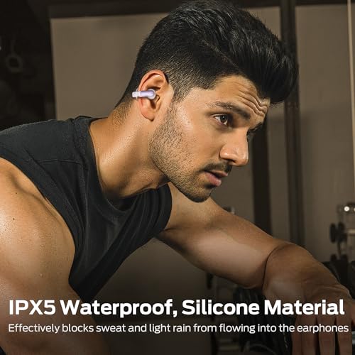 Image of Monster Bluetooth Earbuds Open AC601, Comfort Clip-On Earbuds, Bluetooth 5.4 Open Ear Buds with Environmental Noise Cancellation, IPX5 Waterproof & Touch Control Wireless Headphones (Purple)