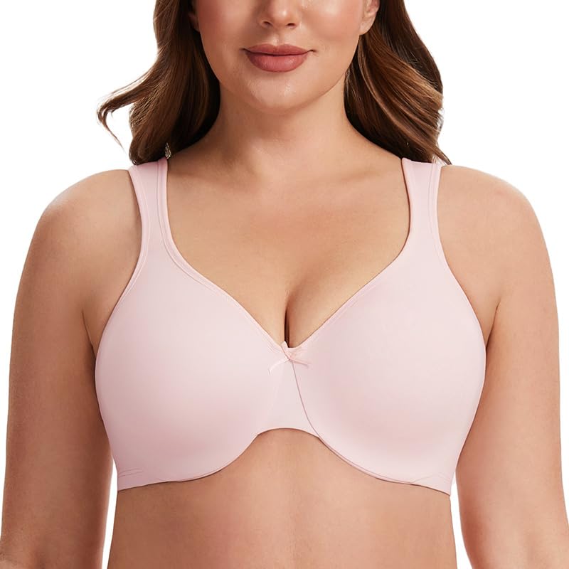MELENECA Sujetador minimizador sin Costuras, con Aros, Cobertura Completa, Talla Grande, para Mujer